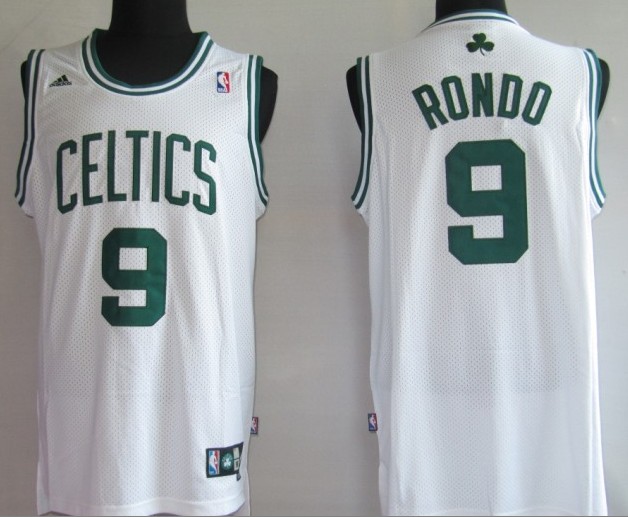 NBA Boston Celtics 9 Rajon Rondo Home White Swingman Jersey